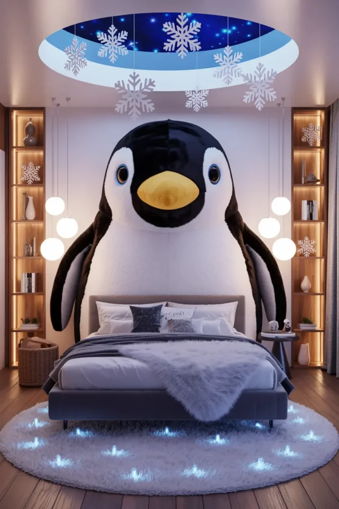 11. Penguin Winter Wonderland Bedroom