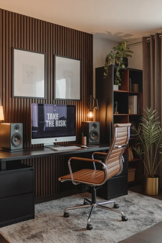 15. Cozy Gaming Corner with LED Strip Lights