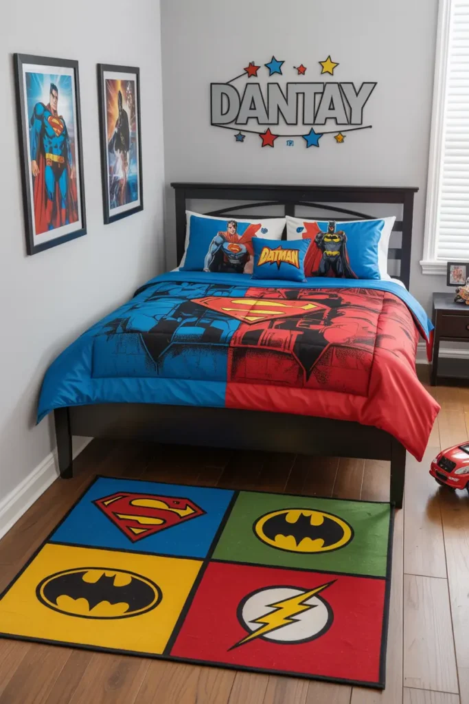 16. DC Superheroes Themed Bedroom