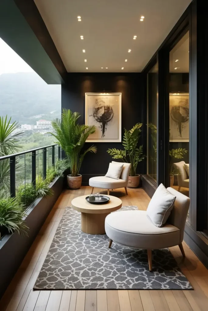 16. Modern Art Balcony Lounge