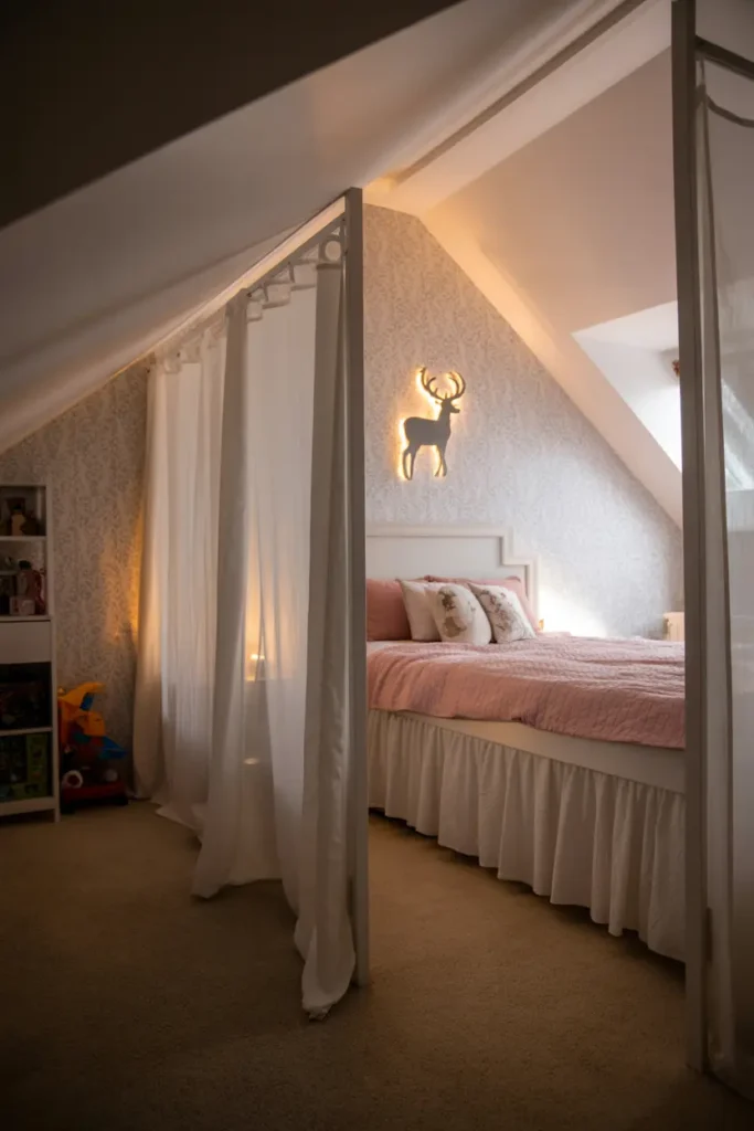25 Magical Kids Bedroom Ideas for Fun and Cozy Spaces 41 17. Cozy Attic Deer Bedroom