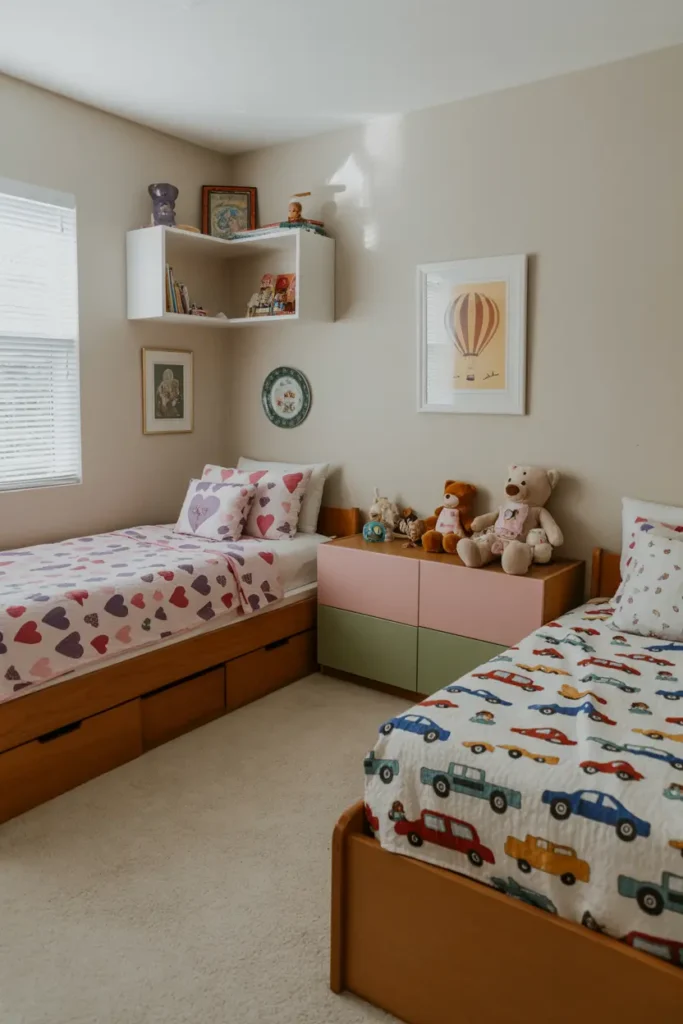 17. Cozy Sibling Twin Bedroom