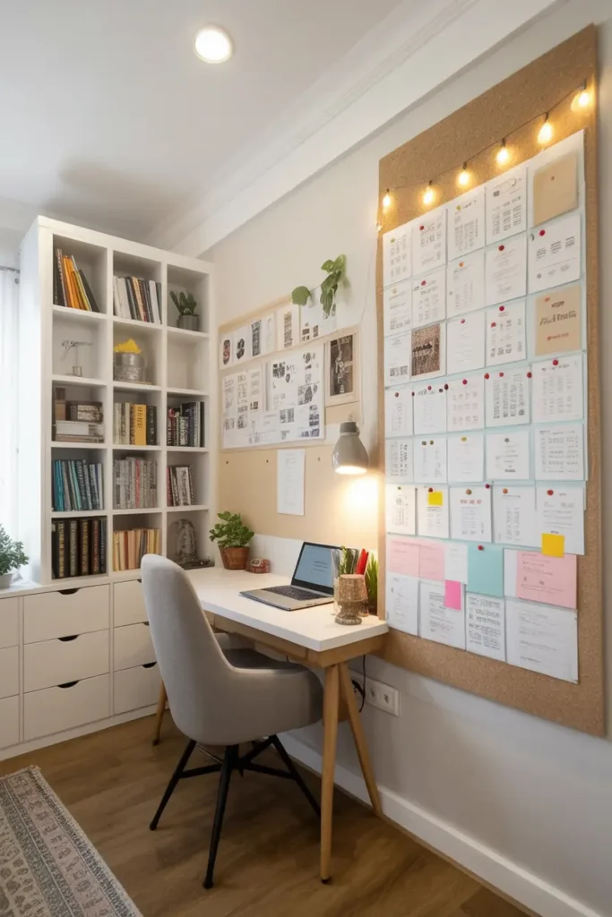 18. Organized Bulletin Board Workspace