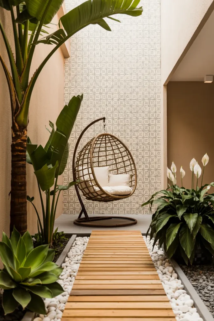 18. Tropical Hanging Chair Path