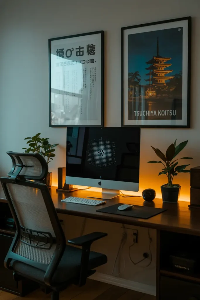 20 Modern Gaming Room Ideas for the Best Setup 45 19. Minimalist Workstation with a Calm Aesthetic