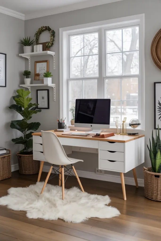 20. Sleek Black Modern Office Setup