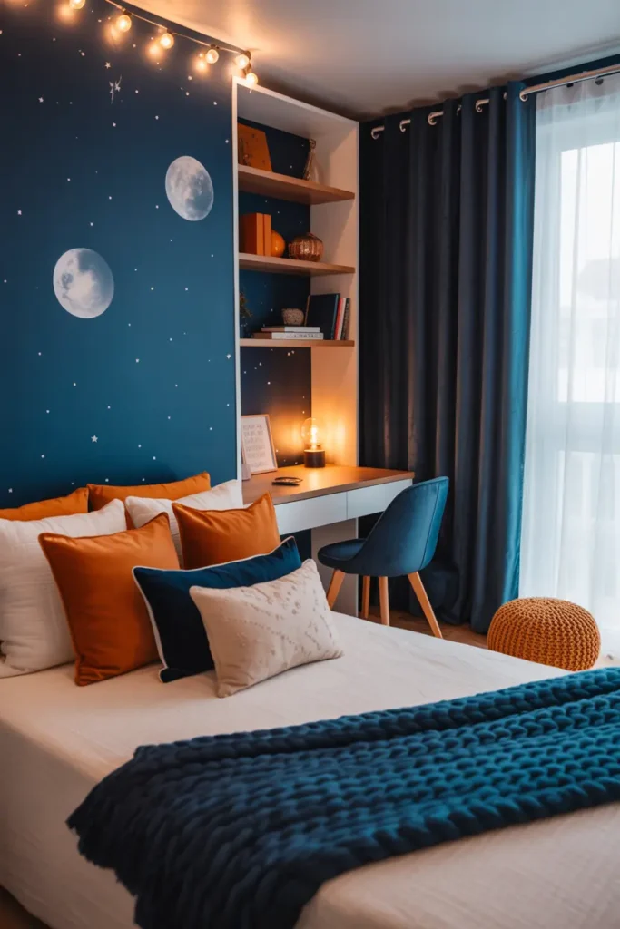 21. Starry Night Bedroom with Desk