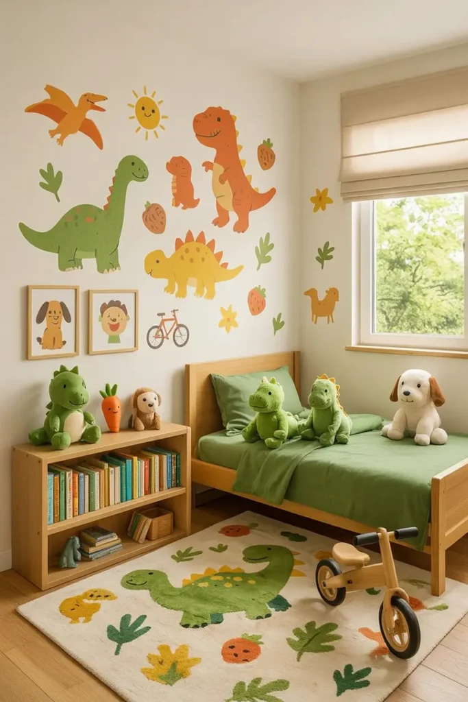 25 Magical Kids Bedroom Ideas for Fun and Cozy Spaces 61 23. Dinosaur Adventure Bedroom