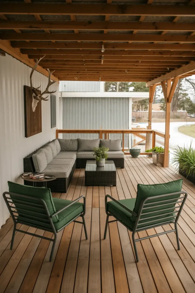 23. Rustic Outdoor Lounge