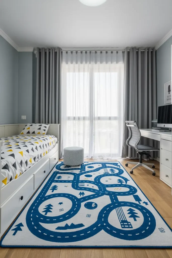 25 Magical Kids Bedroom Ideas for Fun and Cozy Spaces 63 24. Road Map Play Bedroom