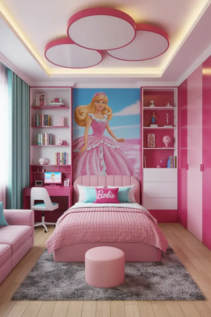 25 Magical Kids Bedroom Ideas for Fun and Cozy Spaces 5 3. Barbie Princess Bedroom