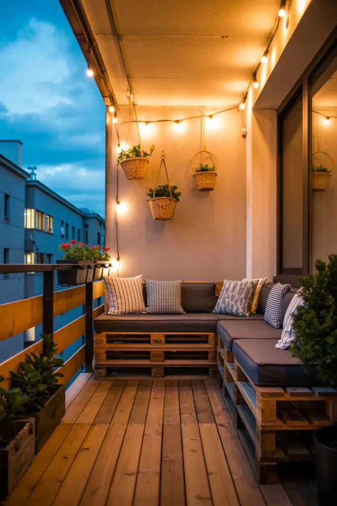 25 Dreamy Balcony Designs for Cozy Stylish Spaces 9 5. Rustic Balcony Glow
