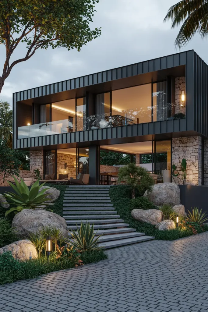 25 Dreamy Balcony Designs for Cozy Stylish Spaces 11 6. Modern Tropical Villa