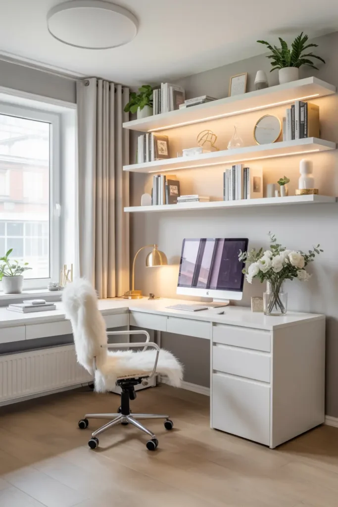 7. Elegant Neutral Home Office