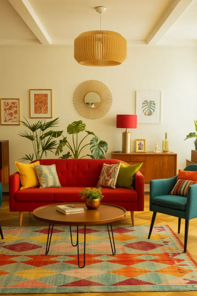 20 Cozy Modern Living Inspirations with Easy Living Room Ideas 1 1. Vibrant Boho Living Room