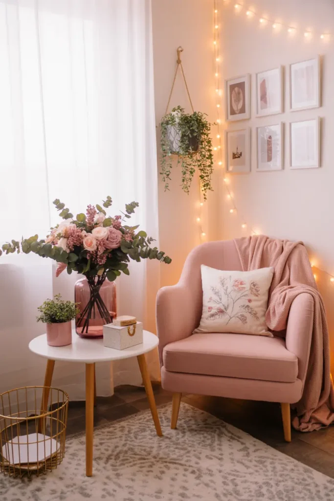 10. Pink Cozy Armchair Corner