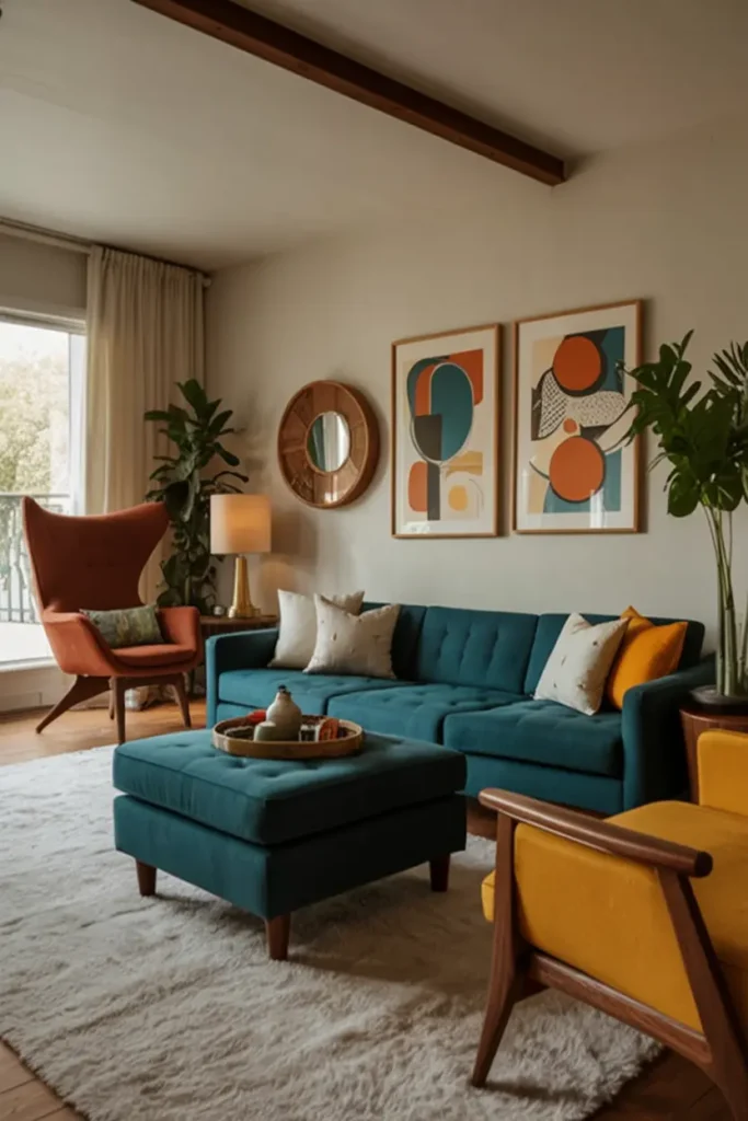 10. Retro Teal Sofa Lounge