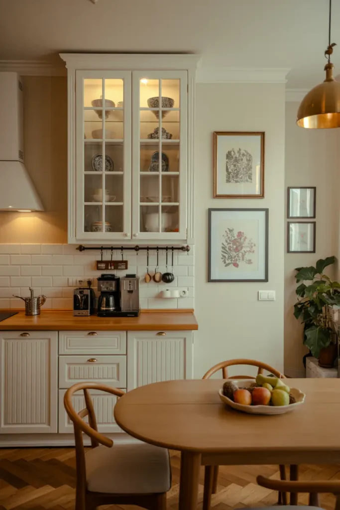 10. Warm Cream Vintage Kitchen