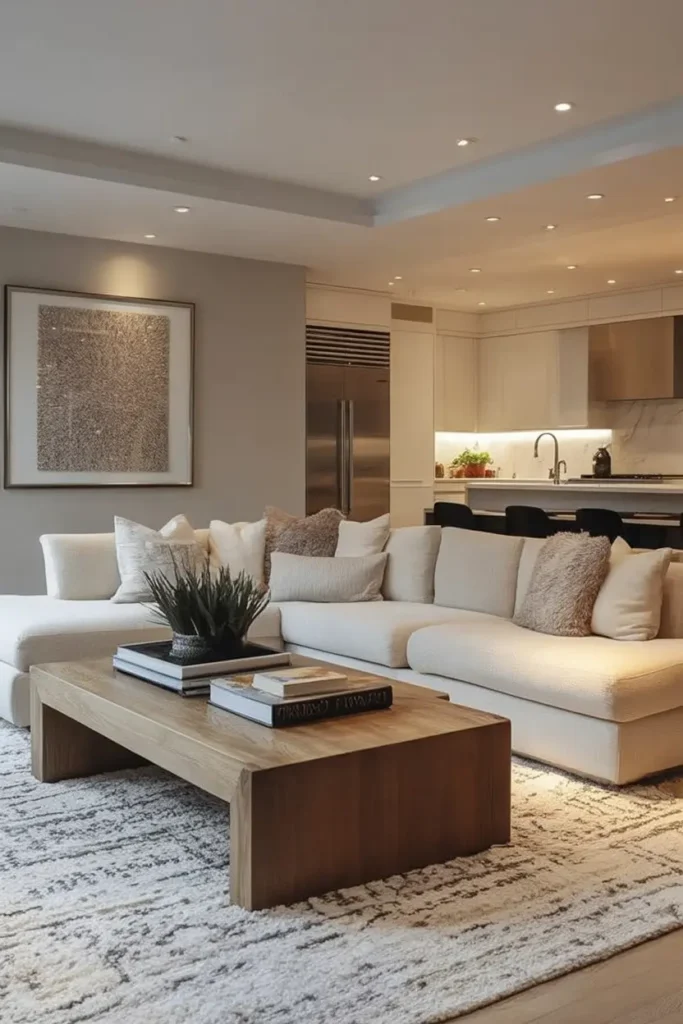 10. Warm Neutral Open Living Space