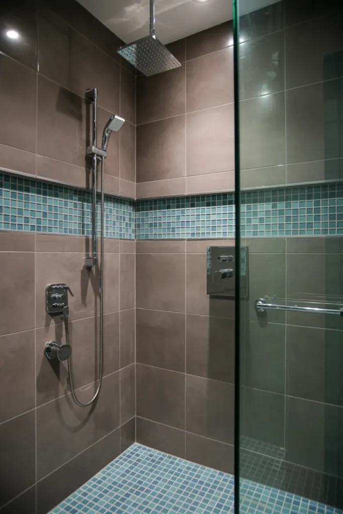 20 Stunning Bathroom Designs for Modern Home Style 19 10. turquoise mosaic shower