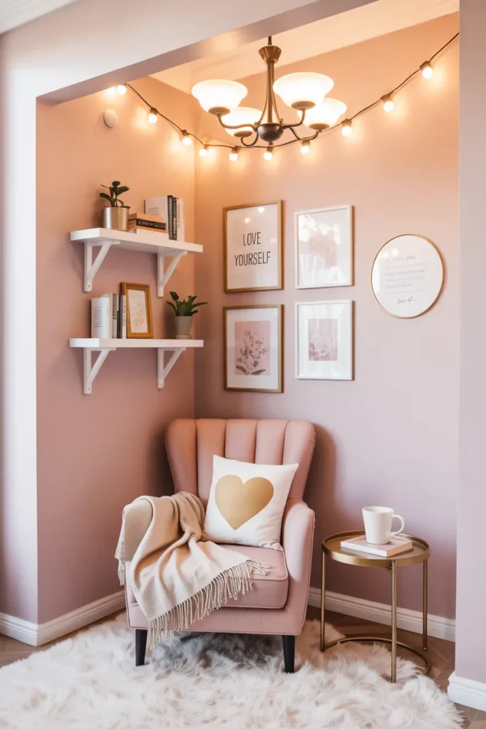 11. Pink Self Love Reading Nook