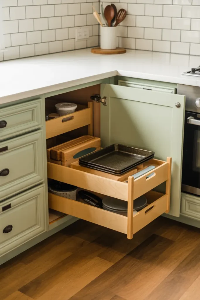 12. Pull Out Baking Pan Storage