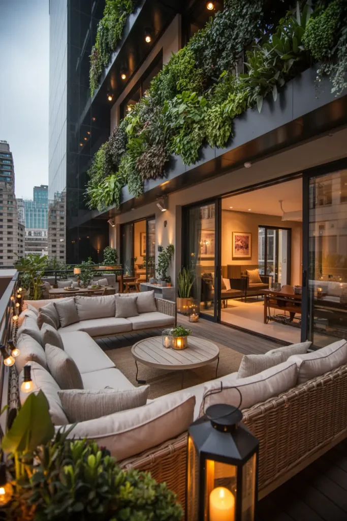12. Urban Rooftop Haven with Lush Overhang