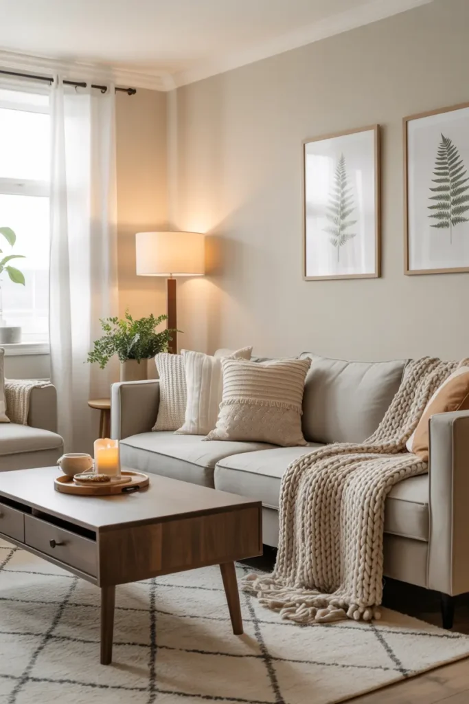 20 Stylish Living Room Ideas for Cozy & Modern Homes 35 14. Cozy Beige Hygge Lounge