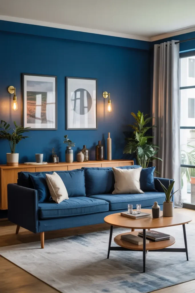 14. Navy Blue Cozy Lounge