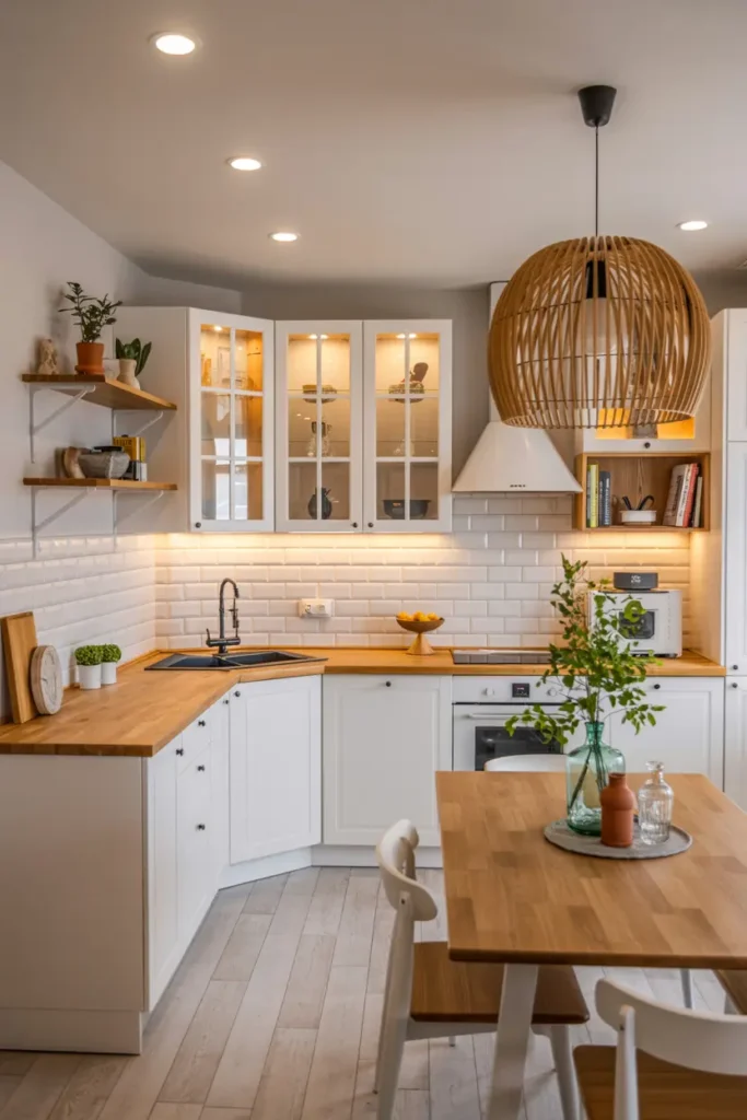 14. Warm Wood Minimal Kitchen