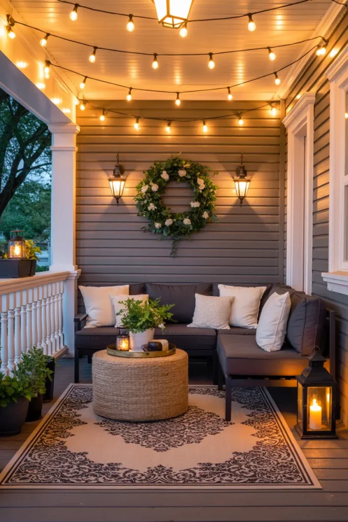 16. Cozy Porch String Lights