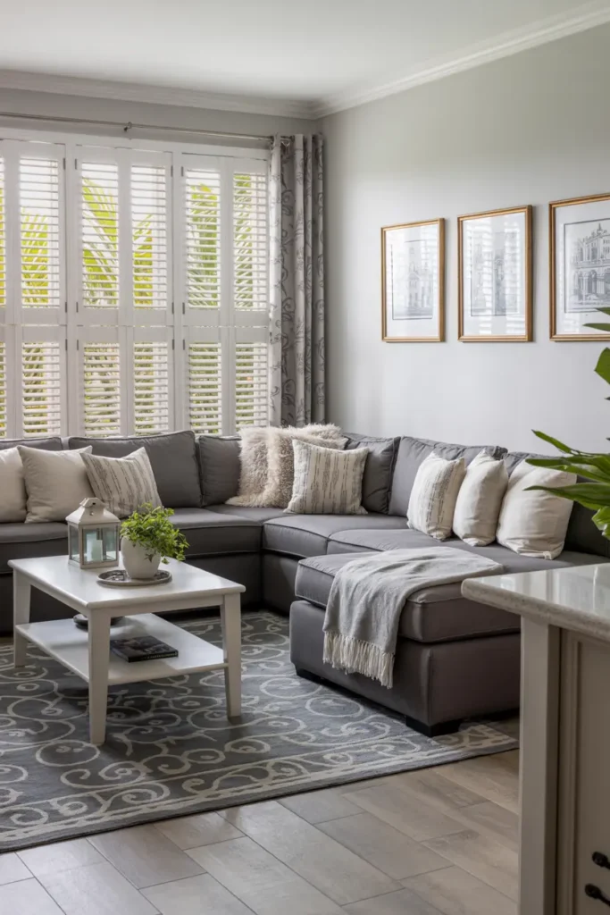 17. Grey Sectional Sunlit Lounge