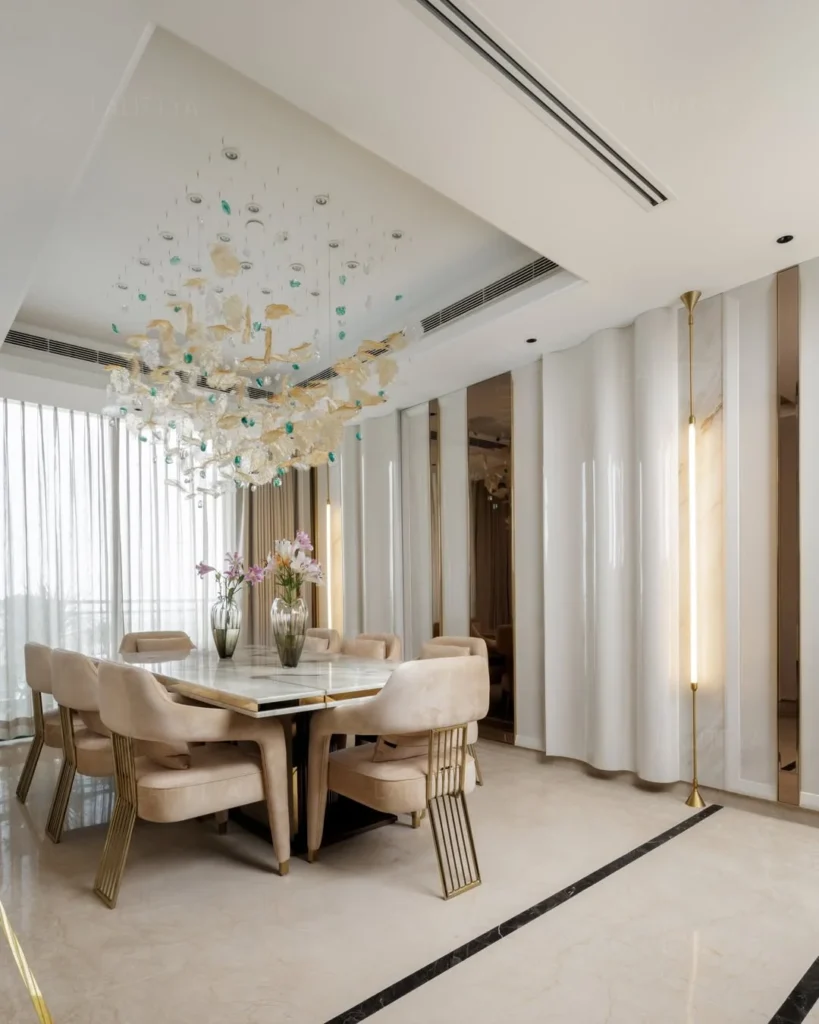 Elegant Dining Space with Luxe Finishes
