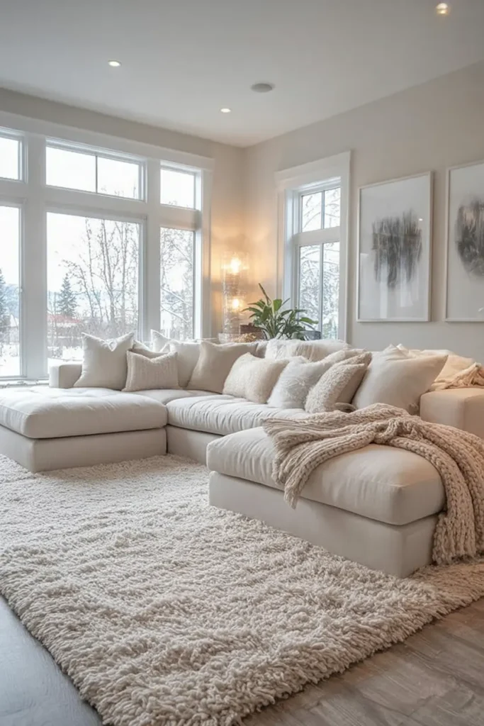 20 Stylish Living Room Ideas for Cozy & Modern Homes 45 19. Cloud Like Neutral Sectional 1