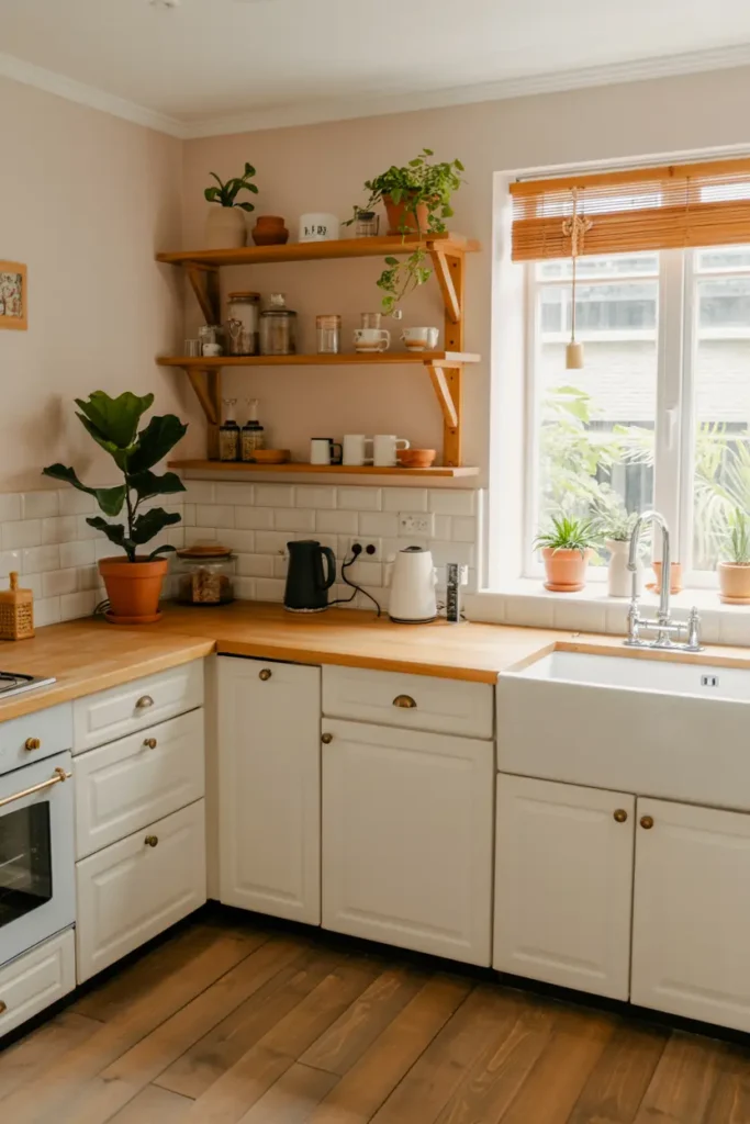 2. Cozy Plant Filled Kitchen Corner