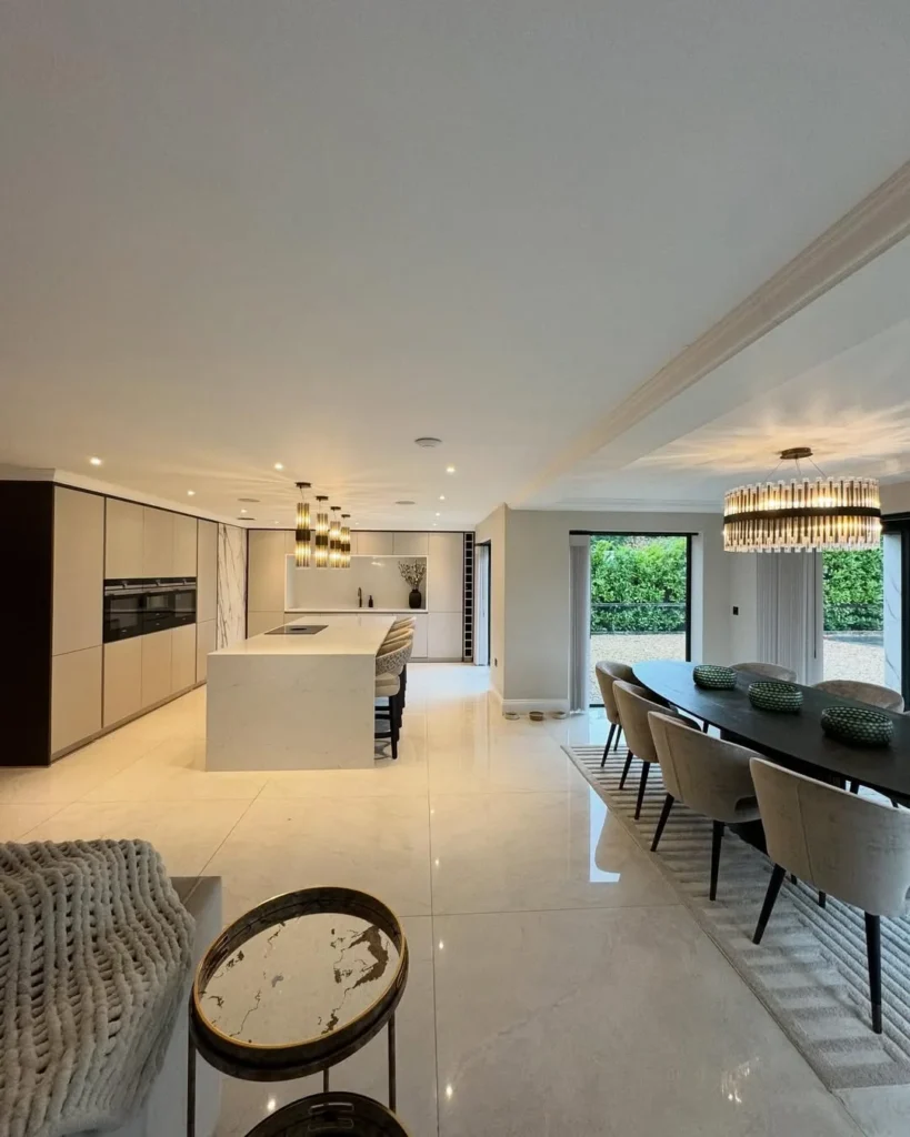 Open Plan Living with Modern Elegance and Cozy Comfort