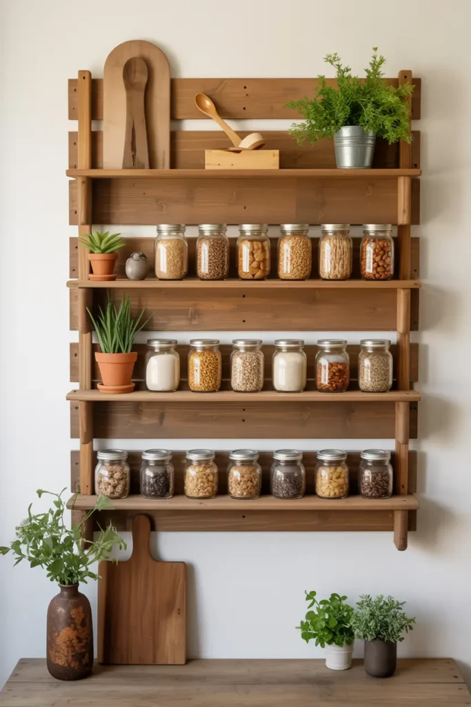 3. Rustic Wooden Spice Rack