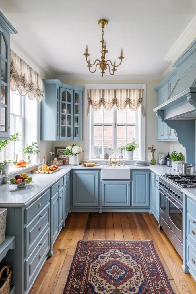 5. Vintage Blue Kitchen Charm