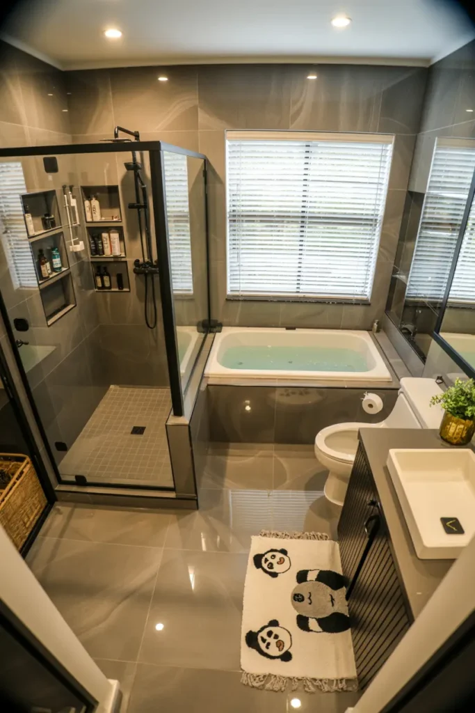 20 Stunning Bathroom Designs for Modern Home Style 9 5. panda themed bathroom