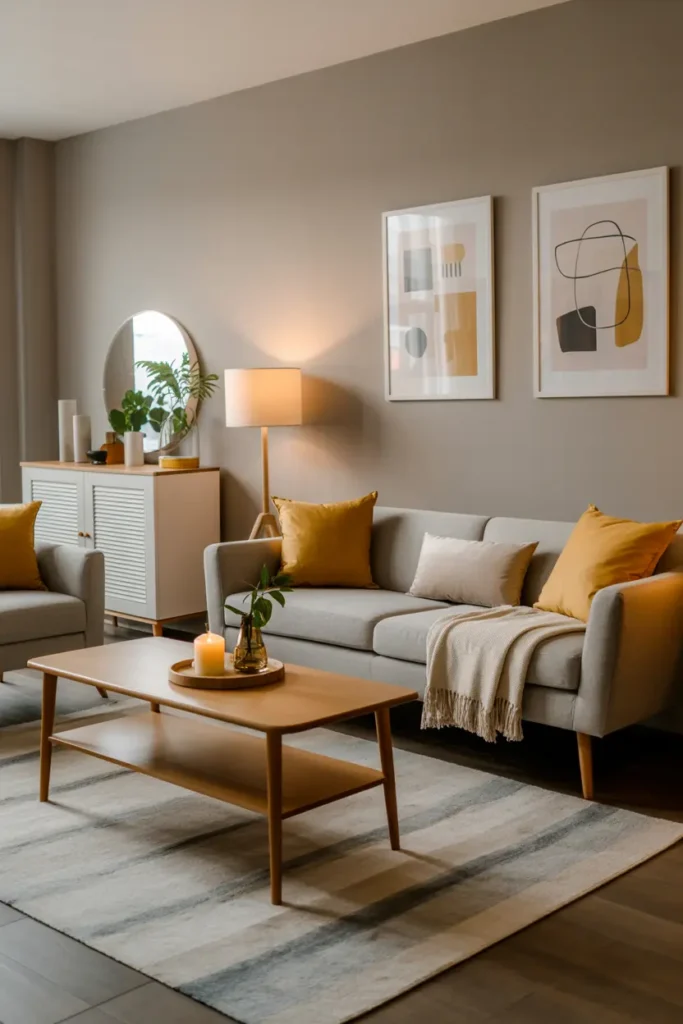 6. Minimalist Neutral Living Space