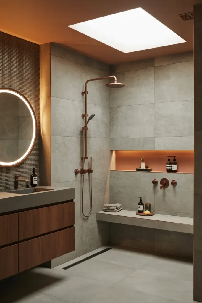 20 Stunning Bathroom Designs for Modern Home Style 11 6. concrete minimalist shower