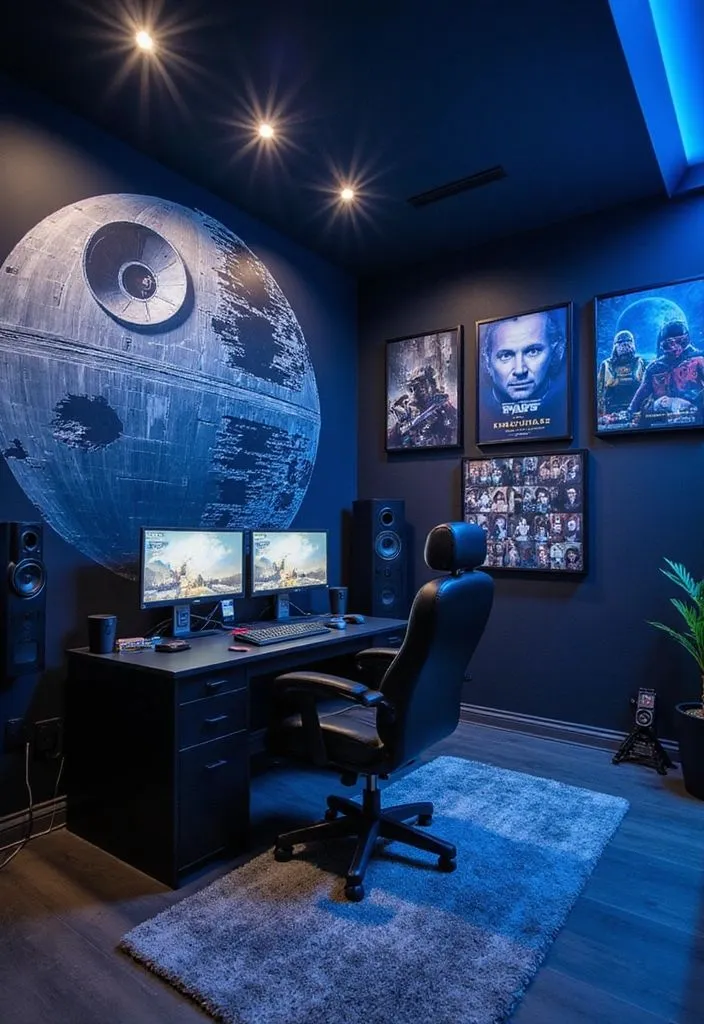 Modern Space-Inspired Gaming Room