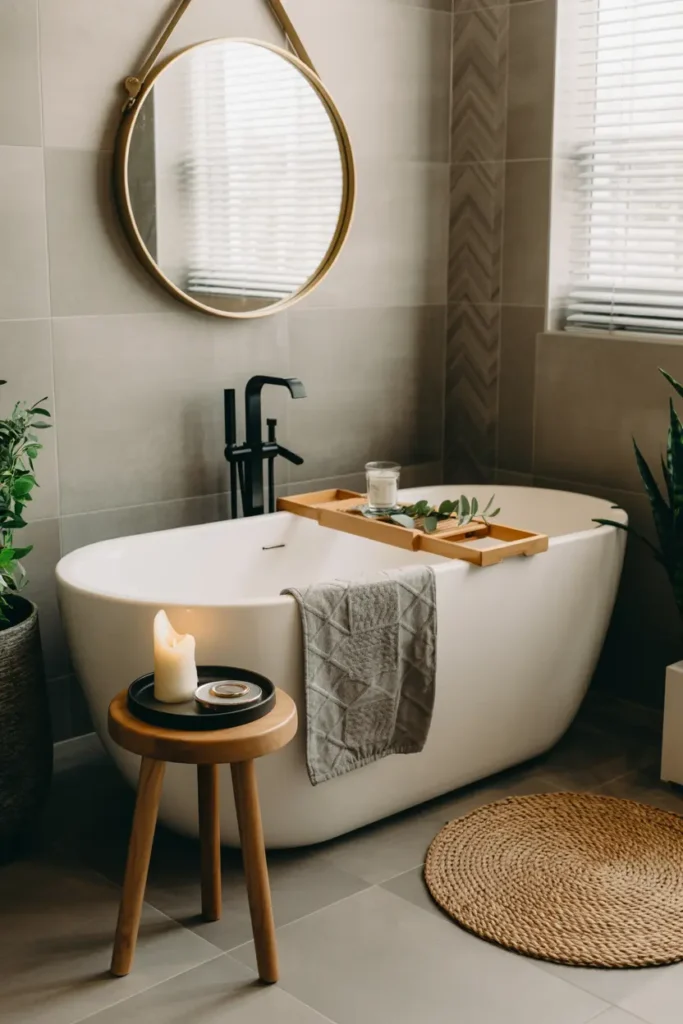 7. Neutral Nordic Freestanding Tub Haven