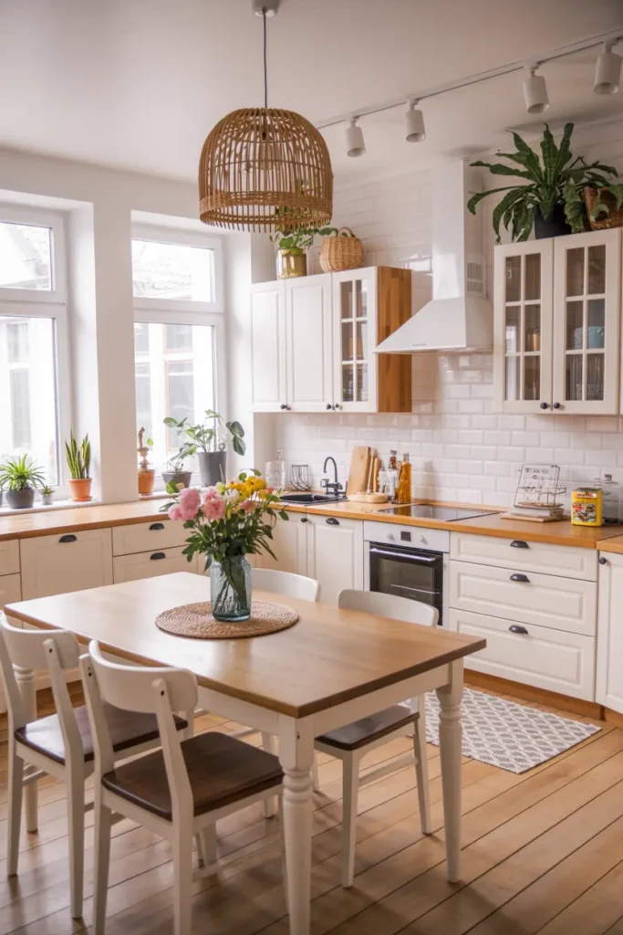 8. Bright White Scandinavian Kitchen