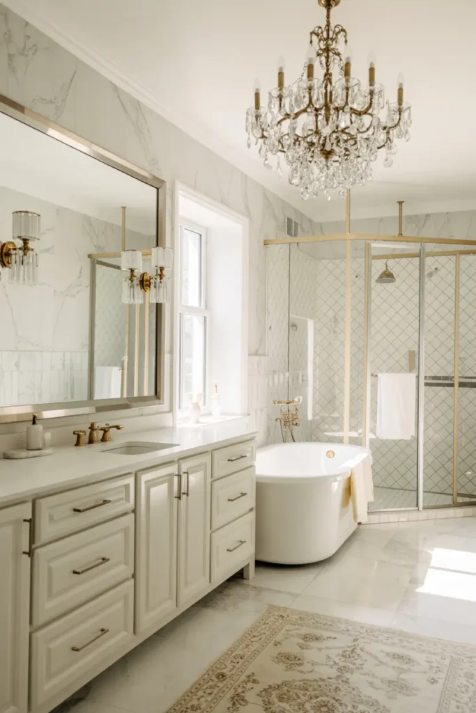 8. Opulent Marble Palace with Crystal Chandelier