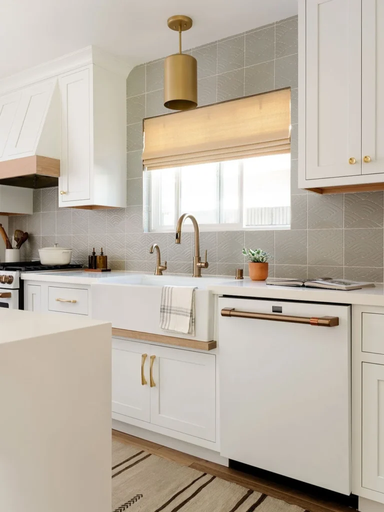 Fresh Modern Kitchen with Natural Tones and Cozy Charm