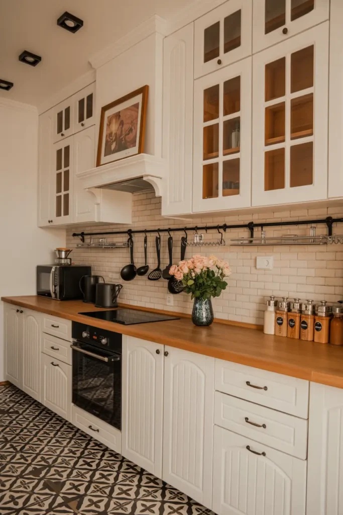 9. Classic White Traditional Kitchen Setup