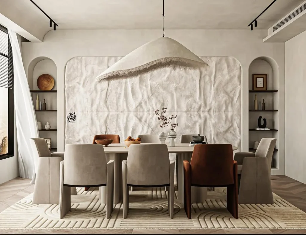 A Minimalist Dining Space with Natural Warmth