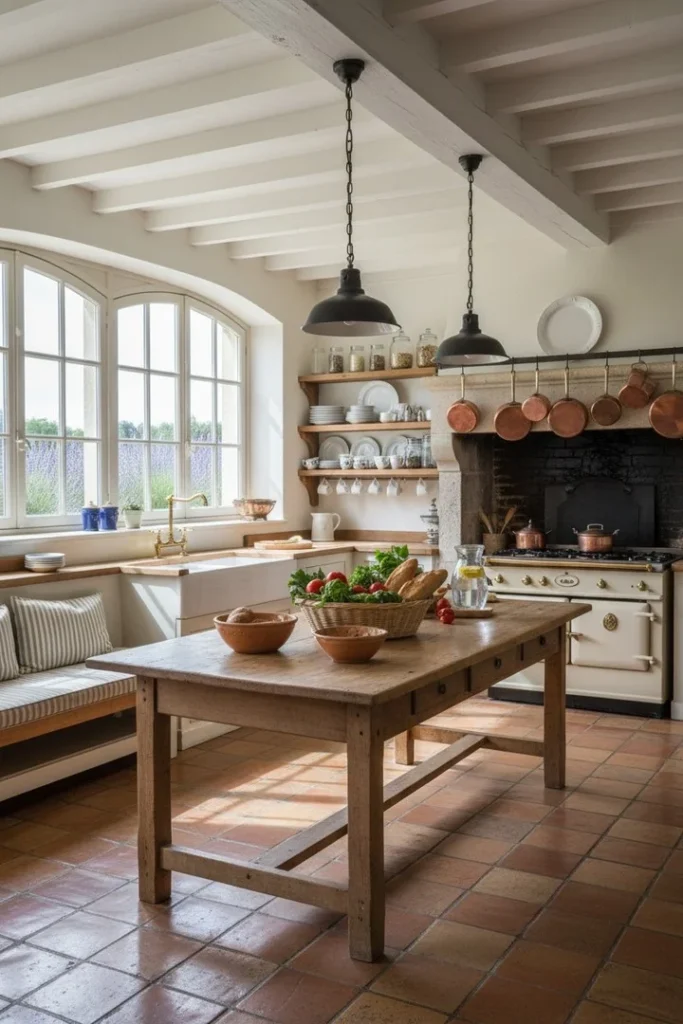 A Modern Kitchen with Rustic Charm