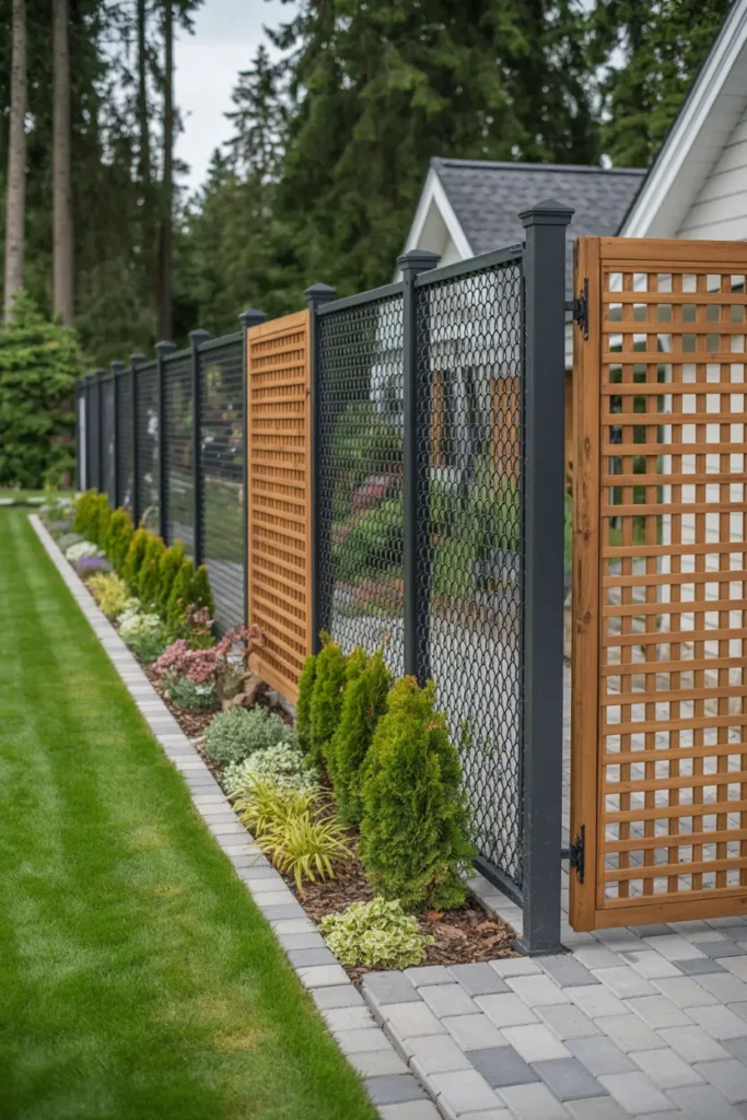 2. Modern Wooden Privacy Fence Design